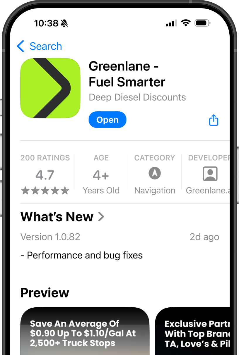 Updated app store listing